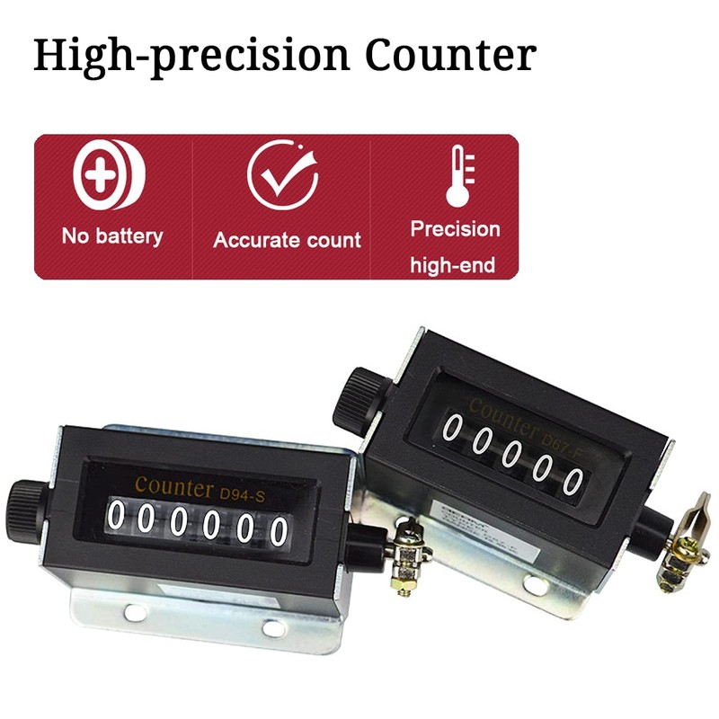 Lelukee 5 Digit Mechanical Counter,D67-F 0-99999 5 Digit Manual Tally,Resettable
