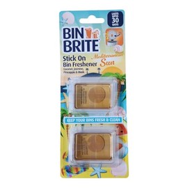Stick On Bin Freshner Coconut, Jasmine, Pineapple & Musk (Mediterranean Sun) Bin Brite Lasts Upto 30 Days (1 Pack)