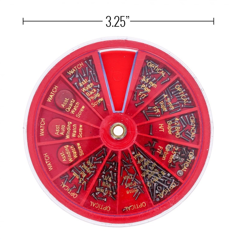 250pc Eyeglass & Watch Pipe Screw Repair Kit