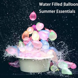 222 Multi-Colored Water Balloons,Rapid-Filling Self-Sealing Water Balloons for Kids Summer Fun Outdoor Play Toys, Water Games for Boys Girls Backyard Swimming Pool Party（6 Bunches,222 Balloons）