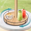 12" Lazy Susan with Umbrella Hole for Outdoor Patio Table