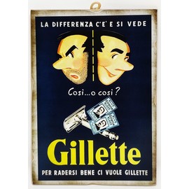 KUSTOM ART Vintage Retro Advertising Series Picture To Shave Well It Wants. Laser Print on MDF Wood 25 x 18 cm