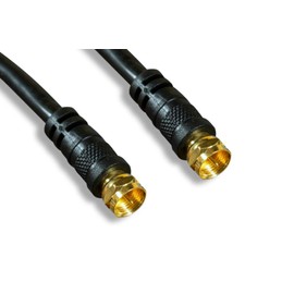 Cablelera ZCTTFDMM-06 RG-6 Coaxial Cable with F Type Screw-On Gold Connector, 6', 18AWG