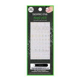 Dashing Diva Magic Pick Nail Stickers - Midnight Moonlight | Easy Nail Art Stickets | Comes with 50+ Stickers and 2 Precision Placement Tools