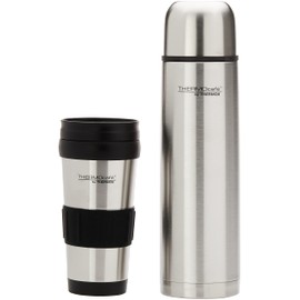 THERMOcafe by Thermos Combo Pack - 1L Stainless Steel Flask and 420ml Tumbler, 2555C6AUS