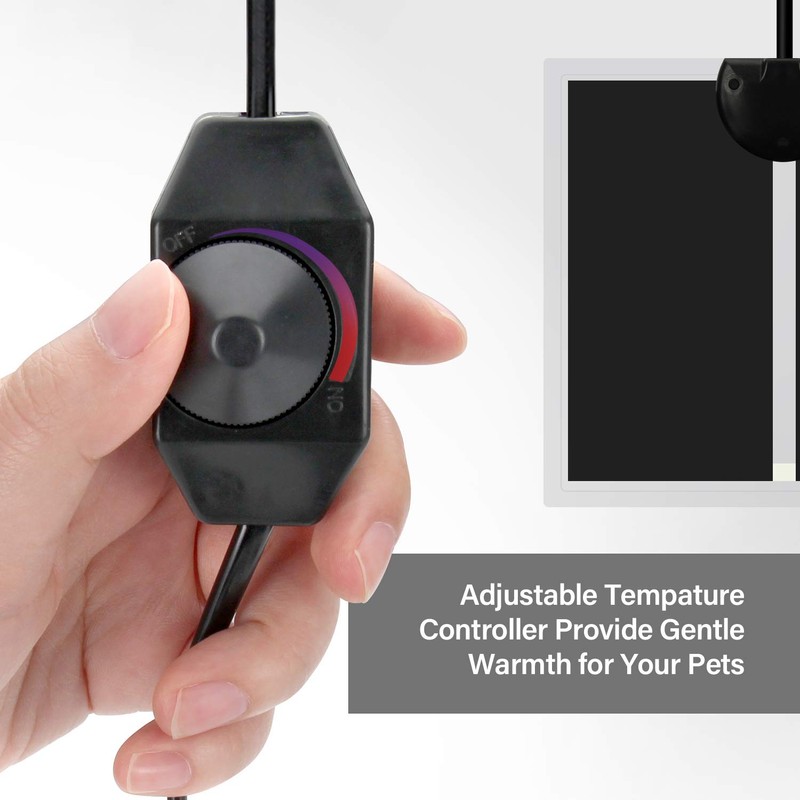 Lerway reptile heating mat, 2-piece terrarium heating mat, temperature regulator,