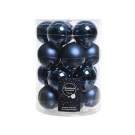 KAEMINGK Glass Machbaubles Shiny Matt Colour: Night Blue Größe: Durchmesser 6 cm Zubehör 270