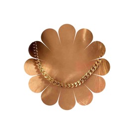 Inateannal Punk Cuban Link Chain Necklace Gold Chunky Choker Necklace Curb Miami Necklace Chain Thick Chain Clavicle Necklace Vintage Hip Hop Turnover Necklace Jewelry for Women and Girls