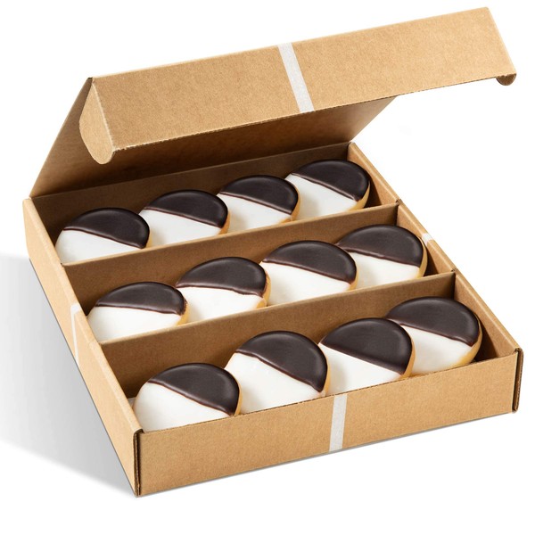 Cookies Gift Basket | Gourmet Black & White Cookies | [12] Cookies Individually Wrapped | Freshly Baked Cookies | Bakery & Dessert Gifts for your Mom, Dad, Spouse, Friends, Colleagues | Kosher | Nut Free Bakery | Stern’s Bakery