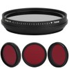 FOTGA 58mm Adjustable Optical Infrared Lens Filter 530-750nm for DSLR