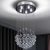 CLAIRDAI Crystal Chandeliers Modern Crystal Round Raindrop Chandelier Lighting Flush