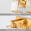 FDPBY Modern 3-Light Gold Brushed Brass Finish Crystal Wall Light