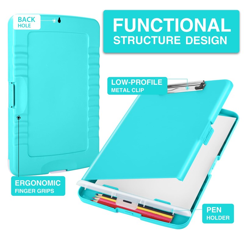 Sooez Clipboards with Storage, High Capacity Clip Boards 8.5x11 with