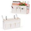 Lilithye Bedside Caddy Organizer with Fixed Straps and Water Bottle