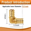 Horiznext 1/2 inch pex elbow fitting, brass coupling adapts water