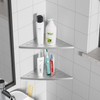 Qeke 2 Pack Corner Shower Shelf Brushed, 11.5" Recessed Tile