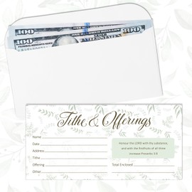 200 Piezas de Sobres para Ofrendas de Iglesia Mi sobre Es del Tamaño de un Billete de Ofrenda Sobres de Diezmo y Ofrenda de Iglesia para Donaciones y Ocasiones Religiosas (Estilo de Hojas)