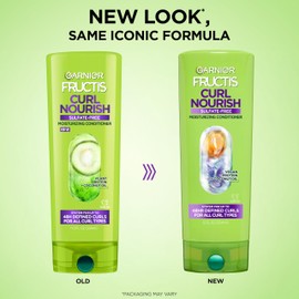 Garnier Fructis Curl Nourish Sulfate Free Moisturizing Conditioner, 12 Fl Oz, 3 Count (Packaging May Vary)