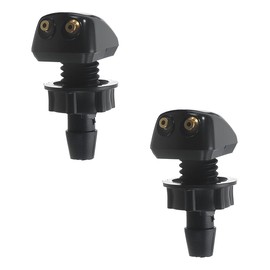 GAOLAOSY Car Front Windshield Washer Nozzles, Double-Hole Auto Window Water Sprayer Replacement Kit, Universal Vehicle Wiper Washer Spray for Most Cars (2PCS)