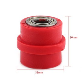 Anauto 8mm/10mm Drive Chain Pulley Roller Slider Tensioner Wheel Powersports Chain Adjuster for Street Bike Motorcycle ATV(10MM-red)