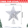 KEYIDO Silver Small Christmas Tree Topper Mini Star Tree Topper