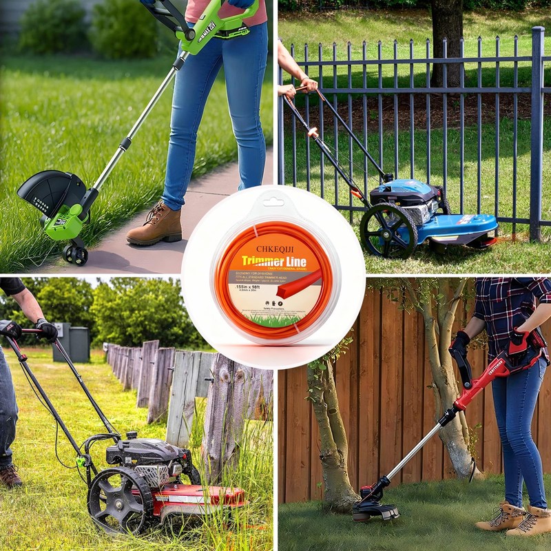 CHKEQIJI Professional 155-Inch x 98-Foot Weed Eater String Trimmer Line