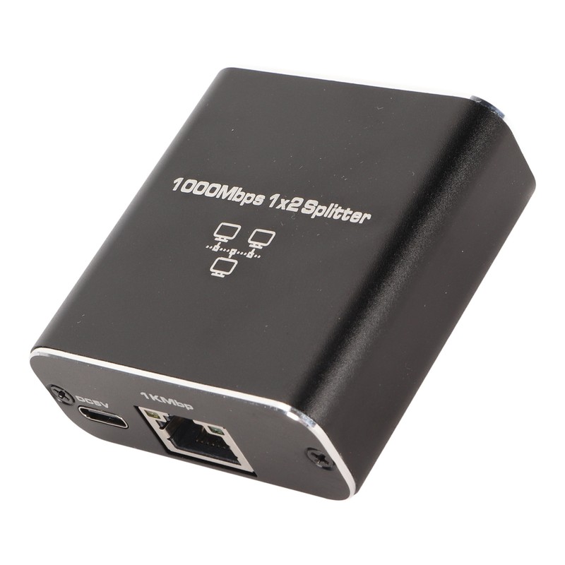 Ethernet Splitter RJ45 Network Port 1 to 2 Port Aluminum