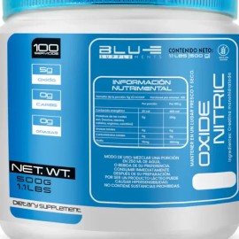 Óxido Nítrico Blu-e 500g 100 Serv Varios Sabores Pre Entreno                                                                                          