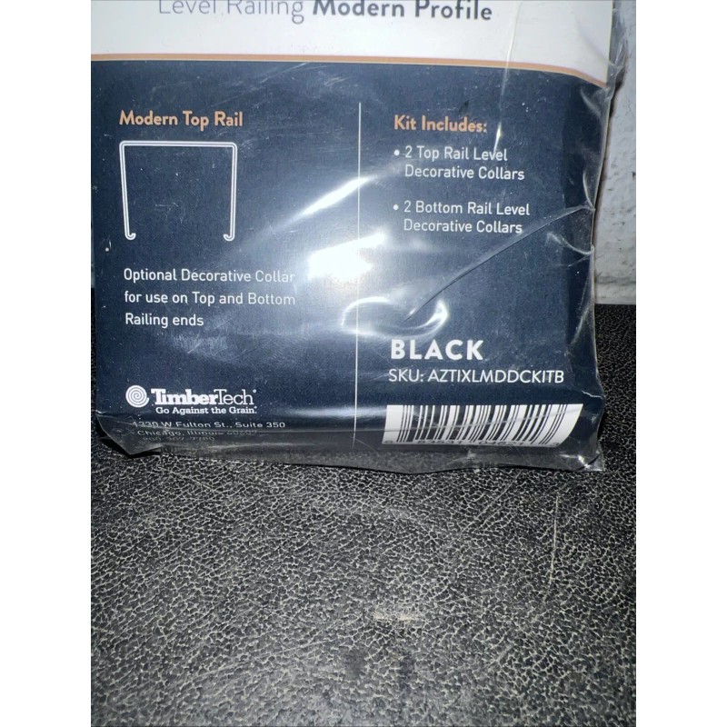 TimberTech Impression Rail Express Classic Rail Decorative Collar Kit Black