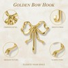 Tniytru Gold Hooks, 2 Pieces Elegant Bow Knot Wall Hooks