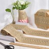 CABODYALS 3.46 Inch Gold Jacquard Embroidered Ribbon Polyester Sequin Bead