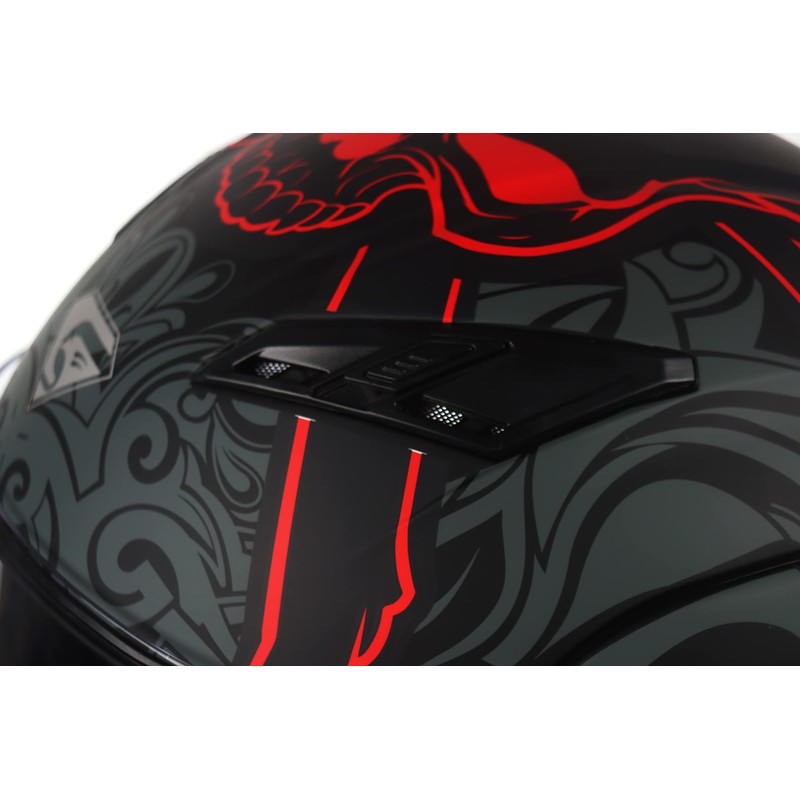 KYPARA Motorcycle Dual Visor Flip up Modular Full Face Helmet