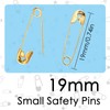 LLYJOYE 200 Pcs Small Black Safety Pins 19 mm Safety