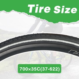 MEGHNA 700C Road Bike Tire with Reflective Strip Foldable 700 x 35C Tire for Road Racing Fast Rolling 37-622mm Replacement for Road Bike Fixed Gear Bike Hybrid Bike