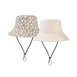 Starblazia Fishing Hats for Women, Bucket Hat Outdoor Summer Hat Women and Men Travel Fishing Reversible Wear Fishing Hat Camping Beach Hiking Outdoor Activities, beige