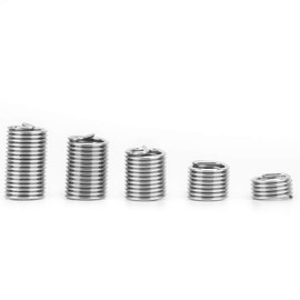 Pack of 100 M7 x 1 Thread Repair Kit, Rolled Thread Repair Insert, Stainless Steel Thread, Female Thread Mounting Kit