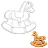 BAKERLOGY Rocking Horse Cookie Cutter - Detailed Cookie Cutter Design