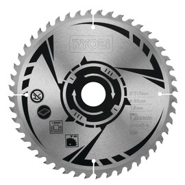 Ryobi 216mm 48TCT Mitre Saw Blade (Single), Hellgrün Schwarz, One Size