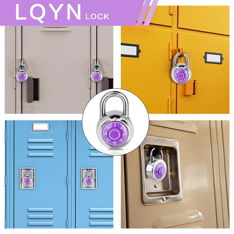 Combination Lock, LQYN Standard Dial Combination Lock, Pack of 1;
