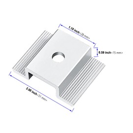 KOHAND 60 PCS Solar Panel Mid Clamps, Solar Panel Bracket, Aluminum Solar Mid Clamp for Solar Panel Mount, 2 x 0.6 x 1.1 inch