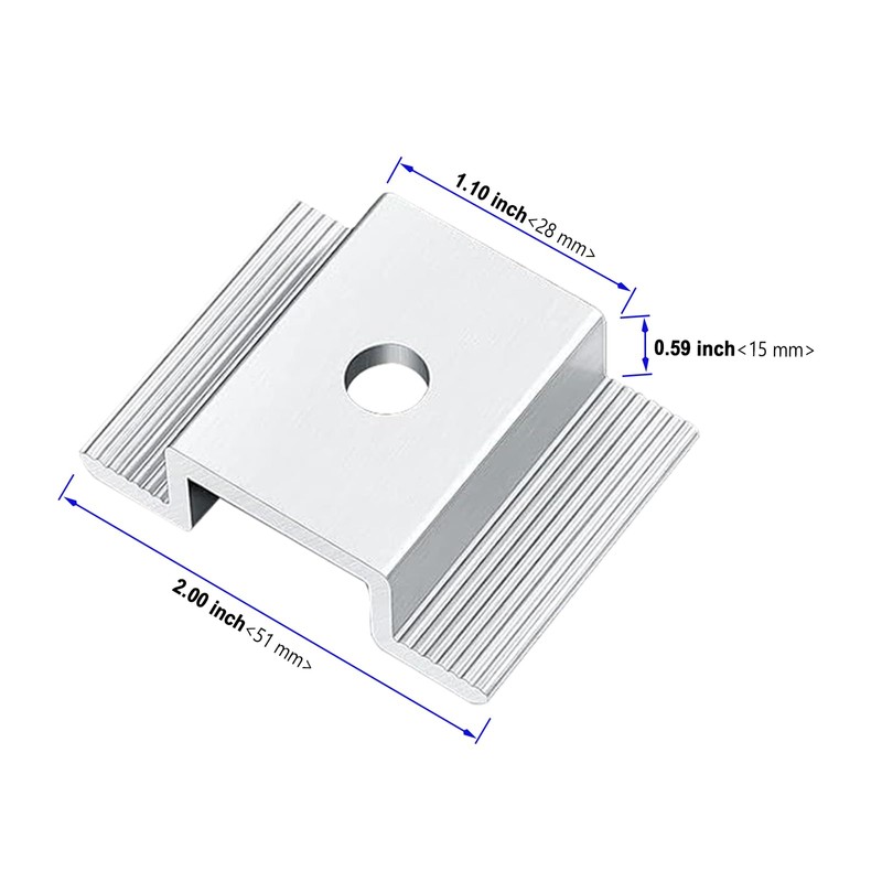 KOHAND 60 PCS Solar Panel Mid Clamps, Solar Panel Bracket,