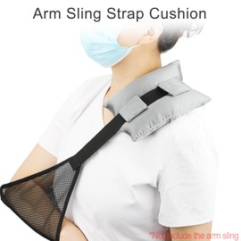 HapiPoppy Satin Arm Sling Padding for Neck Strap Cushion Shoulder Sling Neck Pad Brace Carry Strap Pillow for Arm Elbow Wrist Injury Support Pad Women Men Silver Gray