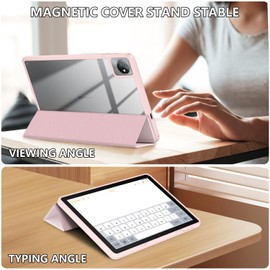 Yiernuo Case for Blackview Tab 70 WiFi 10.1 Inch Tablet, Ultra Thin Protective Case with Translucent Back with Auto Sleep/Wake Function, Pink
