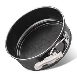 Sihuuu Cheesecake Pan Set, 4/7/8/9 inch Nonstick Leakproof Springform Pan for Mini Cheesecakes, Pizzas, Quiches (Black, 4 inch)