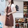 eywlwaar PU Waterproof Apron with One Big Pocket Adjustable Oil
