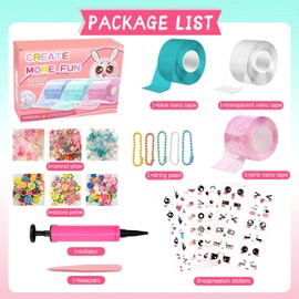 Nano Tape Bubbles Kit,Nano Double Sided Tape for Making Bubbles,Elastic Balloons Nano Tape Kit,Nano Glue for Browing Clear Bubble,DIY Nano Tape Bubble Craft Kit for Kids,Adult (style 1)