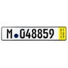 Munich Temporary German License Plate