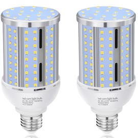 60W LED Corn Light Bulb(2 Pack),(600 Watt Equivalent) Fanless E26/E39 Medium/Large Mogul Base LED Cob Lamp 5000K Daylight 6,900LM for Outdoor Indoor Garage Warehouse Factory Workshop Street Backyard