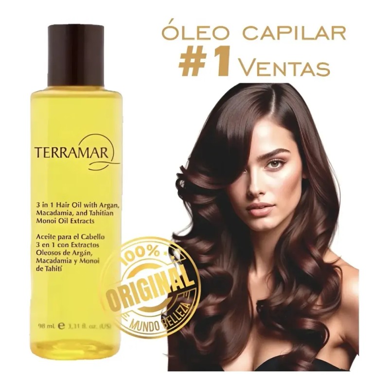 Aceite Para Cabello 3 En 1 Con Extractos Argán