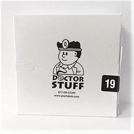 2019 Year Labels, Doctor Stuff File Folder Stickers, Compatible with Smead Small Series, Black, 500/Roll, 1 Roll, 1/2" x 1" - Small Labels